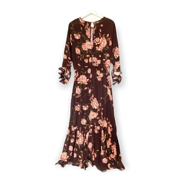 Johanna Ortiz x H&M Flounced Crepe Midi Dress, SIze M, - Picture 2 of 12